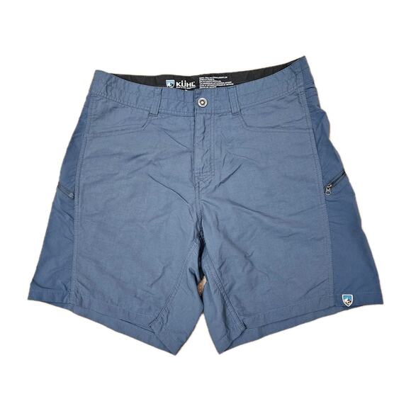 Kuhl Shorts Mens 34 Blue Nylon Stretch Hiking Outdoor Lightweight Renegade 5048 - Picture 1 of 9